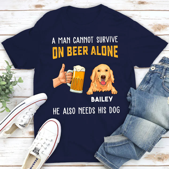 Also Need Dog - Personalisiertes Unisex T-Shirt - Geschenk für Bierliebhaber